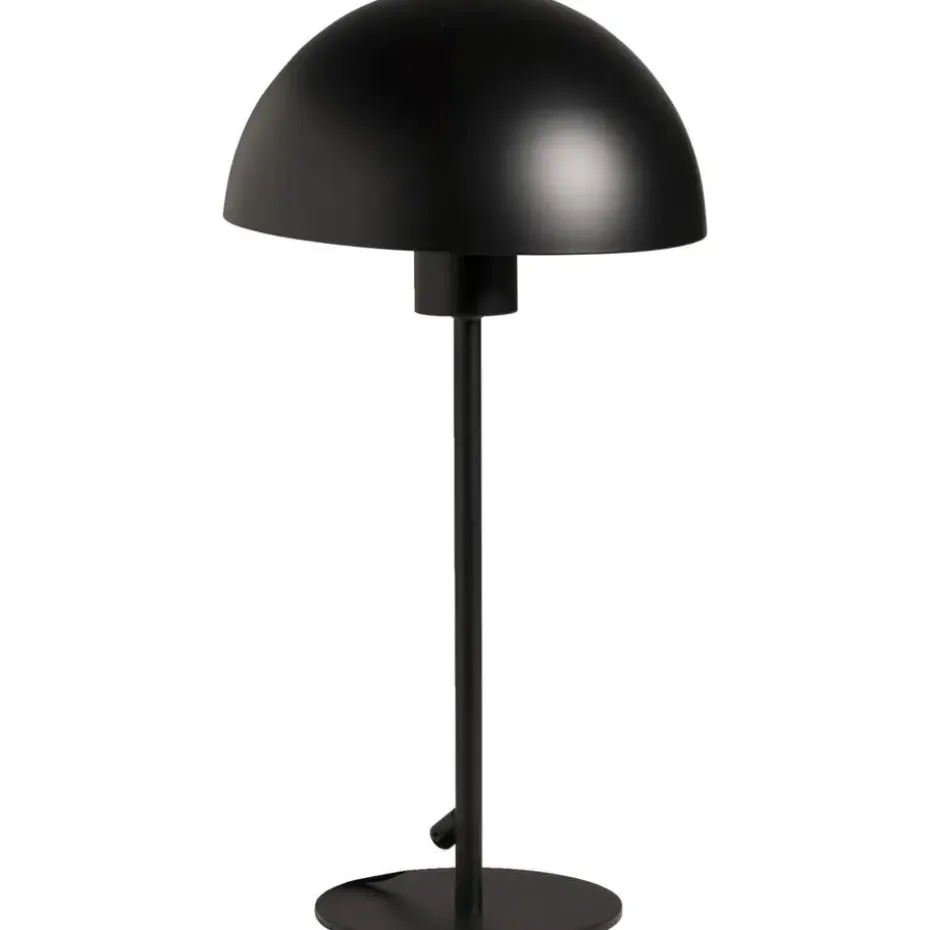 Tafellamp Yuki - mat zwart metaal - E27 - 39xØ20 cm