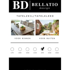 Tafelzeil - buiten - steigerhout motief - grijs - 140 x 245 cm