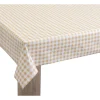 Tafelzeil Linda - geel/wit ruit - 140cm