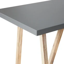 TALAMONE - Tuintafel - Lichthout/Grijs - 140 x 70 cm - Vezelcement
