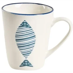 TAMARIND - 16-delige serviesset - Wit/Blauw - Porselein