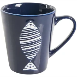 TAMARIND - 16-delige serviesset - Wit/Blauw - Porselein