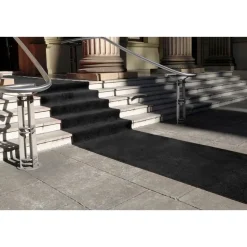 Tapijt loper Torrance - Breedte 200 cm - 2 mm dik - Zwart