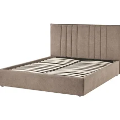 TARASCON - Tweepersoonsbed - Taupe - 140 x 200 cm - Stof