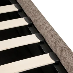 TARASCON - Tweepersoonsbed - Taupe - 140 x 200 cm - Stof