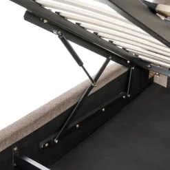 TARASCON - Tweepersoonsbed - Taupe - 140 x 200 cm - Stof