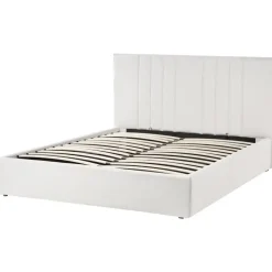 TARASCON - Tweepersoonsbed - Lichtbeige - 140 x 200 cm - Stof