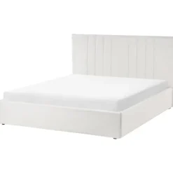 TARASCON - Tweepersoonsbed - Lichtbeige - 140 x 200 cm - Stof