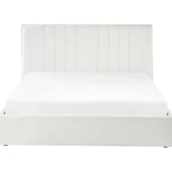 TARASCON - Tweepersoonsbed - Lichtbeige - 140 x 200 cm - Stof