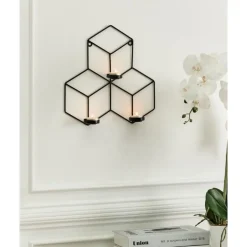 TAROUCA - Wandkandelaar - Zwart - IJzer