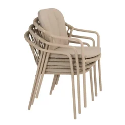 Taste by 4 Seasons Manitoba stapelbare tuinstoel - latte