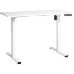 TAVARES - Elektrisch verstelbaar bureau - Wit - Vezelplaat