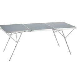 tectake - Aluminium campingtafel Jumbo met draaggreep 180x70x70cm, Zilver