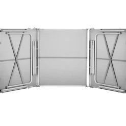 tectake - Aluminium campingtafel Jumbo met draaggreep 180x70x70cm, Zilver