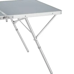 tectake - Aluminium campingtafel Jumbo met draaggreep 180x70x70cm, Zilver