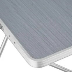 tectake - Aluminium campingtafel Jumbo met draaggreep 180x70x70cm, Zilver