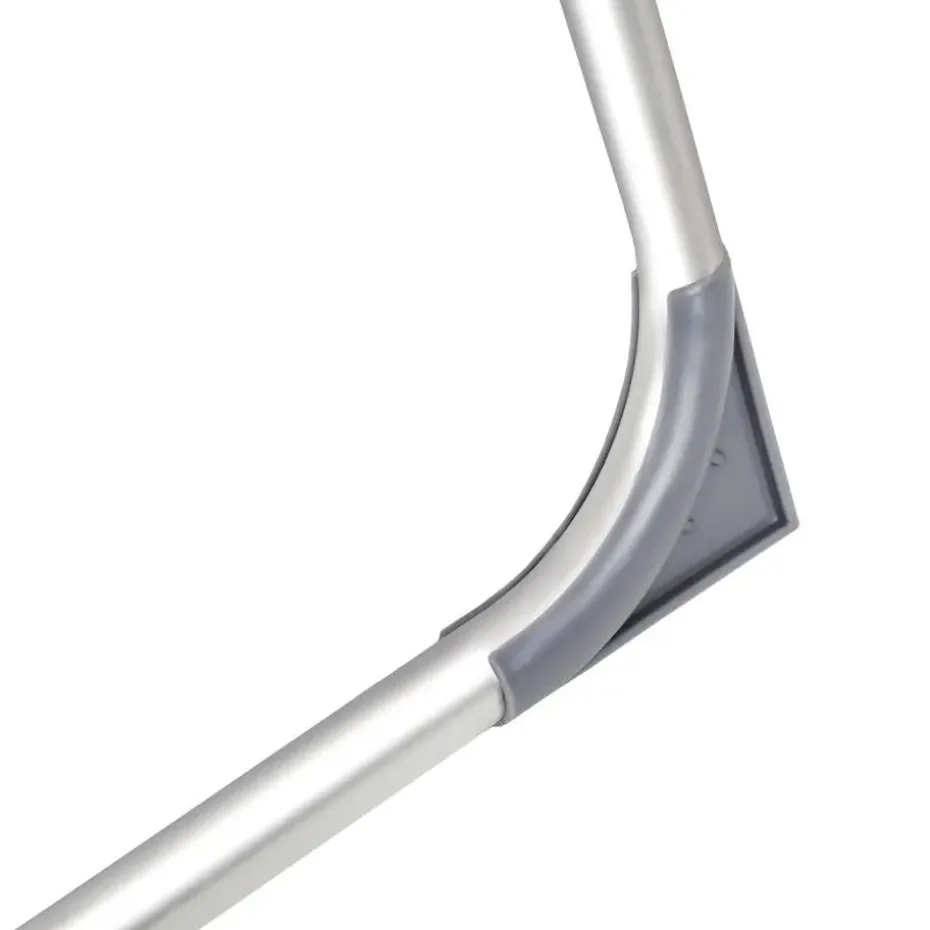 tectake 4 aluminium tuinstoel inklapbaar met hoofdsteun, Grijs