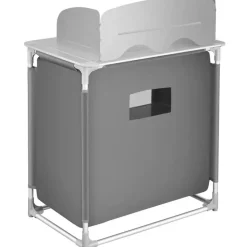 tectake - Campingkeuken 76x53,5x107cm, Grijs