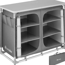 tectake - Campingkeuken 97x47,5x78cm, Grijs