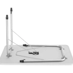 tectake - Campingtafel inklapbaar en in hoogte verstelbaar 80x60x68cm, Grijs