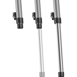 tectake - Campingtafel inklapbaar en in hoogte verstelbaar 80x60x68cm, Grijs