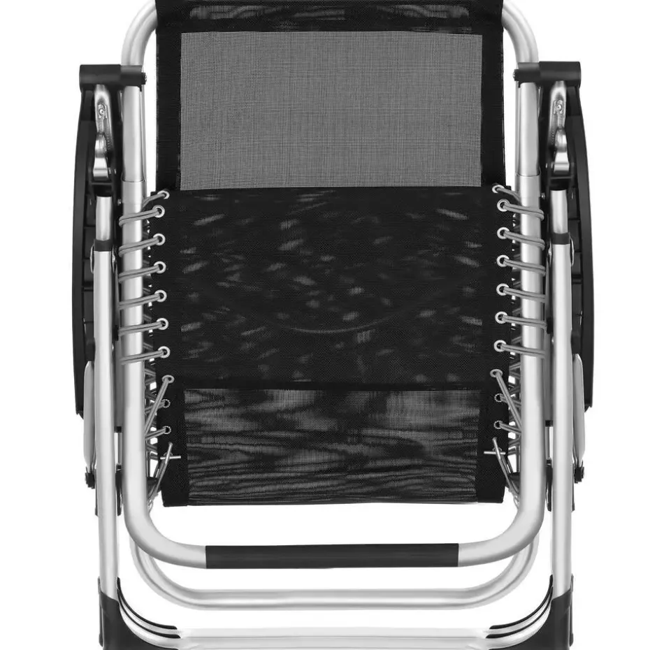 tectake - Ligbed Cloud inklapbaar, traploos verstelbaar, Lichtgrijs