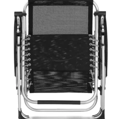 tectake - Ligbed Cloud inklapbaar, traploos verstelbaar, Zwart