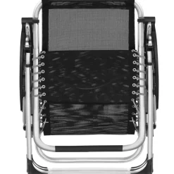 tectake - Ligbed Cloud inklapbaar, traploos verstelbaar, Zwart