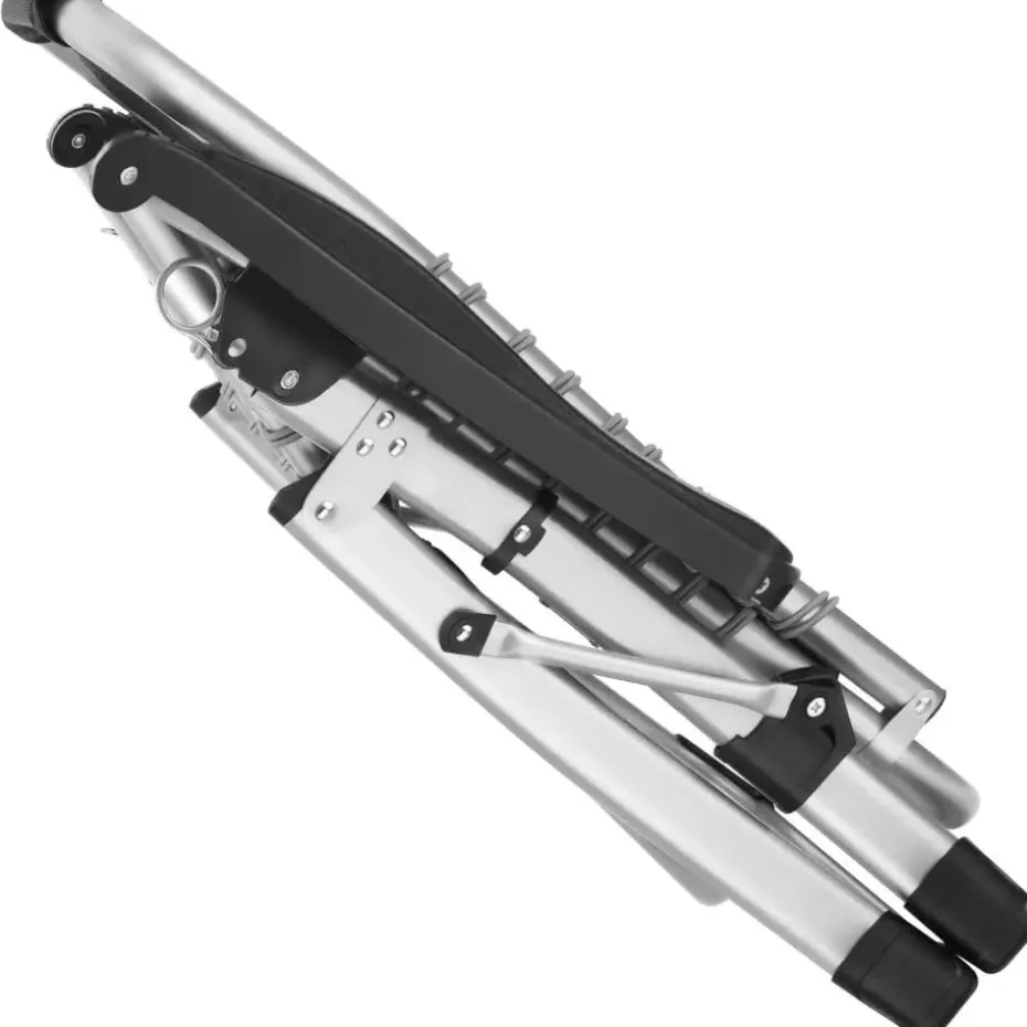 tectake - Ligbed Cloud inklapbaar, traploos verstelbaar, Zwart