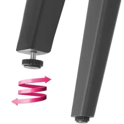 tectake - Set van 2 stoelen Lugano in rope-design met aluminium frame