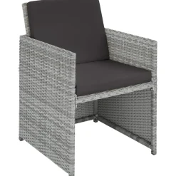 tectake - tuinset New York - wicker - lichtgrijs