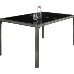 tectake - tuinset Porto 6 + 1 - wicker - grijs