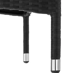 tectake - tuinset Porto 6 + 1 - wicker - zwart / grijs