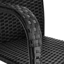 tectake 2 tuinstoelen - Wickerstoel Girona, stapelbaar, draagkracht 120 kg