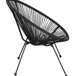 tectake 2 tuinstoelen Santana in Acapulco-design, Zwart