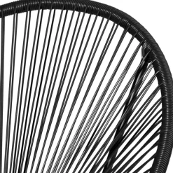 tectake 2 tuinstoelen Santana in Acapulco-design, Zwart