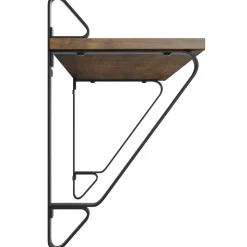 tectake 2 wandplanken Irvine, Industrieel Hout Donker, Rustiek