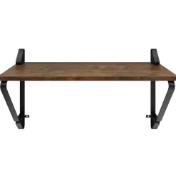 tectake 2 wandplanken Irvine, Industrieel Hout Donker, Rustiek