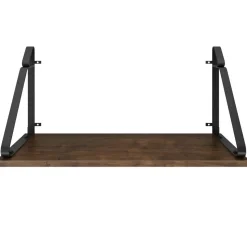 tectake 2 wandplanken Irvine, Industrieel Hout Donker, Rustiek