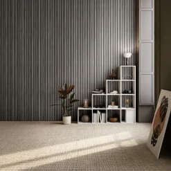 tectake Akoestische panelen Sonic Wall houtlook, Lichtgrijze Eik