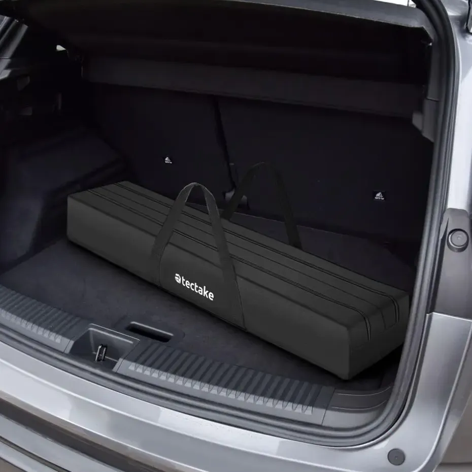 tectake Aluminium klaptafel Bastiaan in hoogte verstelbaar , Zilver