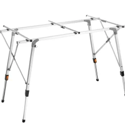 tectake Aluminium klaptafel Bastiaan in hoogte verstelbaar , Zilver