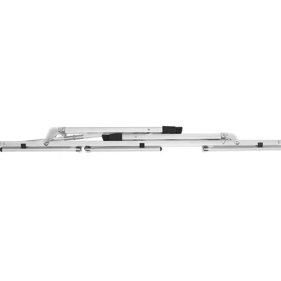 tectake Aluminium klaptafel Bastiaan in hoogte verstelbaar , Zilver