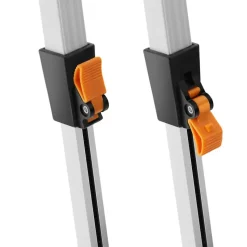 tectake Aluminium klaptafel Bastiaan in hoogte verstelbaar , Zilver