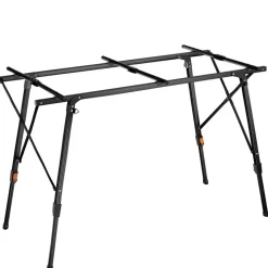 tectake Aluminium klaptafel Bastiaan in hoogte verstelbaar , Zwart