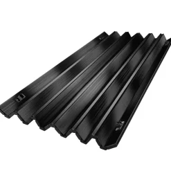 tectake Aluminium klaptafel Bastiaan in hoogte verstelbaar , Zwart