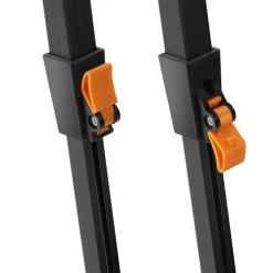 tectake Aluminium klaptafel Bastiaan in hoogte verstelbaar , Zwart