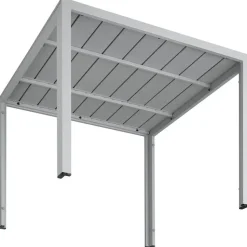 tectake Aluminium tuintafel Maren met in hoogte verstelbare poten 90x90x74,5cm