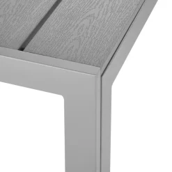 tectake Aluminium tuintafel Maren met in hoogte verstelbare poten 90x90x74,5cm