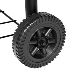 tectake BBQ Barbecue Smoker met deksel en thermometer, Zwart